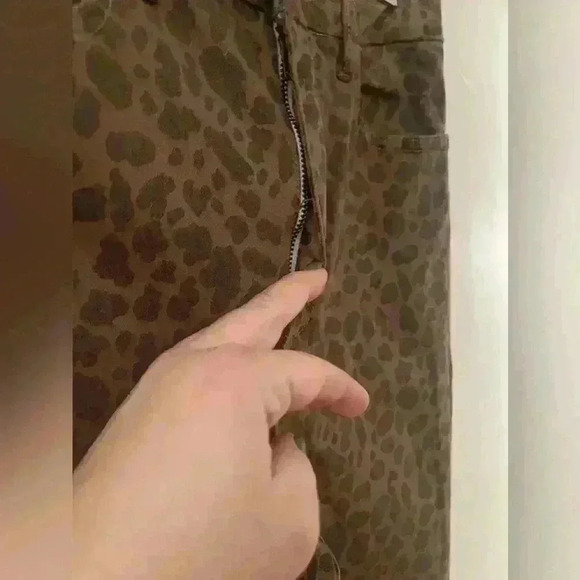 American Eagle NEW leopard  cheetah curvy super hi-rise jegging size 0 women’s - Picture 4 of 8